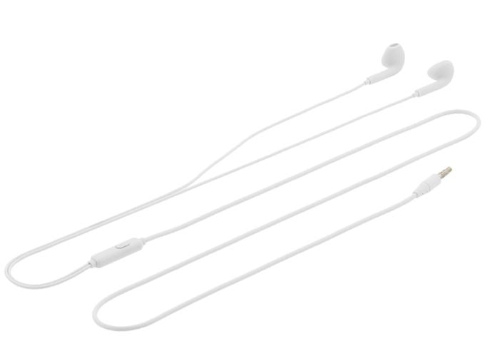 Tellur Fly In-Ear Noise Canceling Headphones with Memory Foam Eartips, White - High Quality Sound