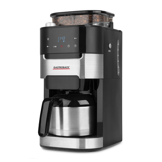 Coffee machine Gastroback 42711_S Coffee Machine Grind &amp; Brew Pro Thermo, 900W, 1.25L, thermo mug, integrated grinder