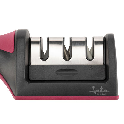 Knife sharpener with non-slip base and handle Jata HACC4541