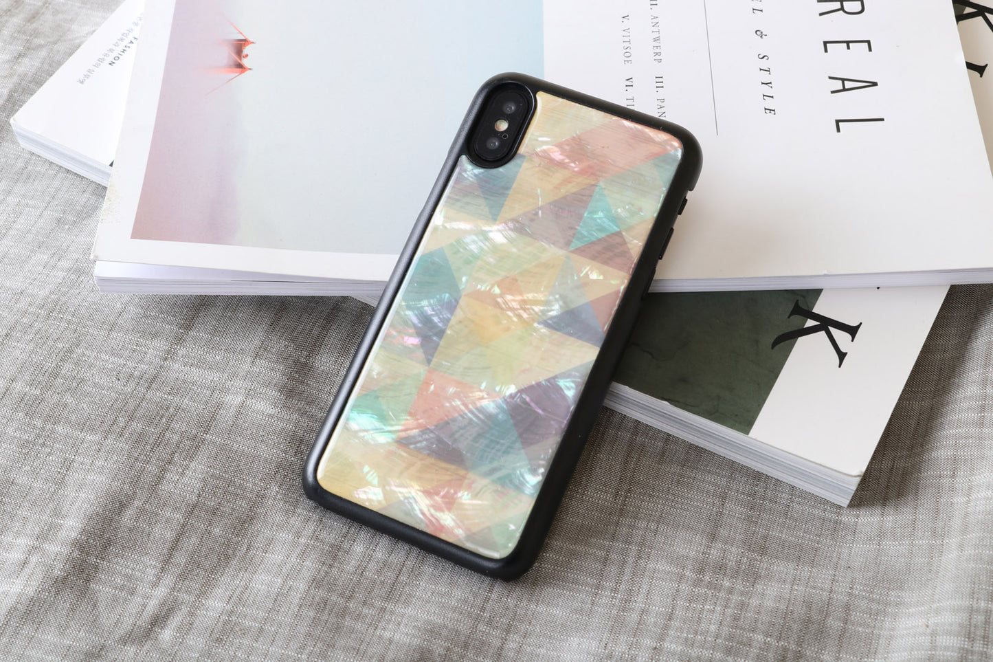 Smartphone case iPhone XS/S mosaic black iKins