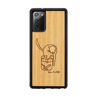 Samsung Galaxy Note20 cover with cat and fish, MAN&amp;WOOD