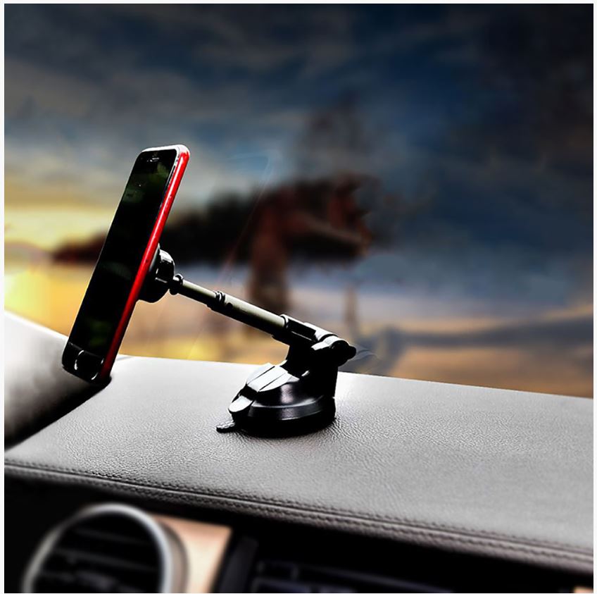 Magnetic phone holder with adjustable suction cup, Tellur MUM, black