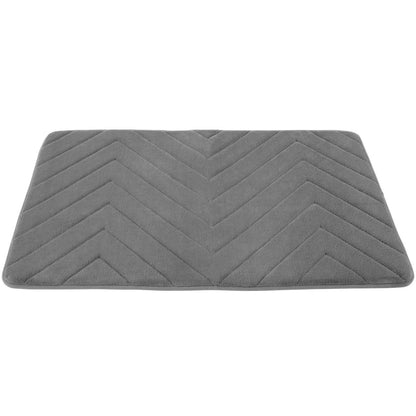 Gray Beldray Chevron Memory Foam Bath Mat