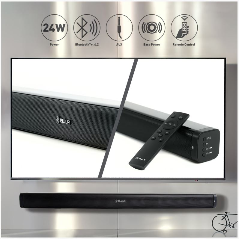 Bluetooth Soundbar Tellur Kali Black - Independent Audio System