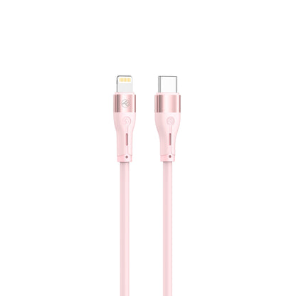 Силиконовый кабель Tellur Type-C к Lightning PD30W, 1 м, розовый
