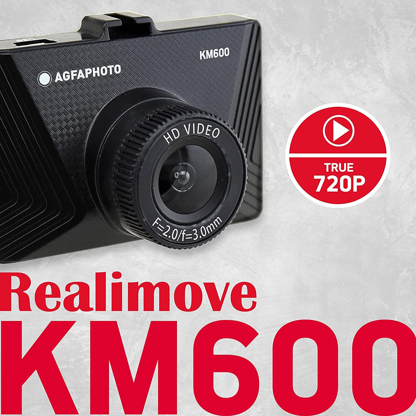 Automašīnas kamera ar 720P platleņķa objektīvu Agfa KM600