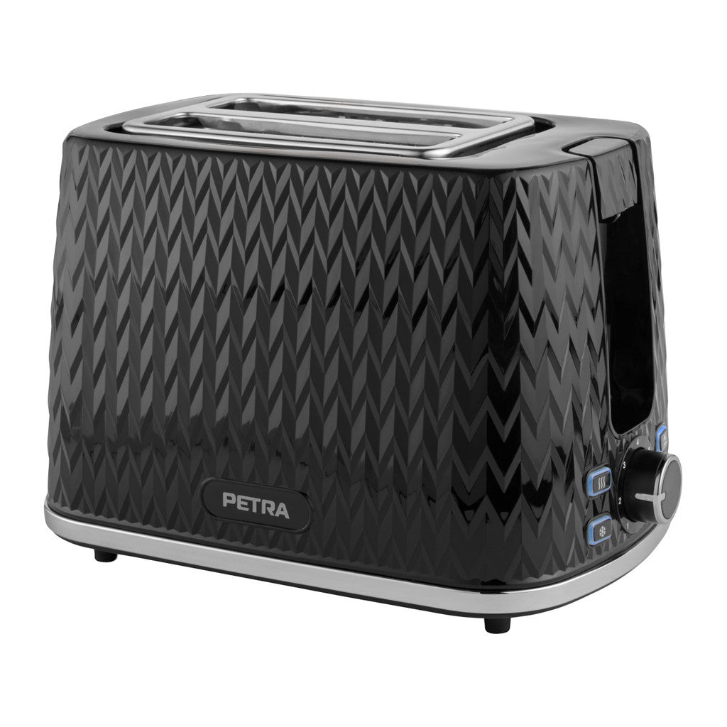 Toaster 2 šķēles Petra Chevron PT3860BLKVDEEU10