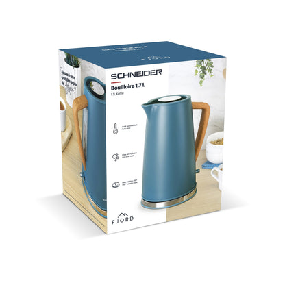 Чайник 1,7л со съемным фильтром от известкового налета и винтажным дизайном, Schneider SCKEN17BL