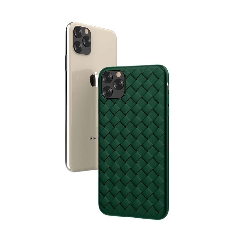 Aizsargvāciņš iPhone 11 Pro Max, zaļš, Devia Woven Pattern