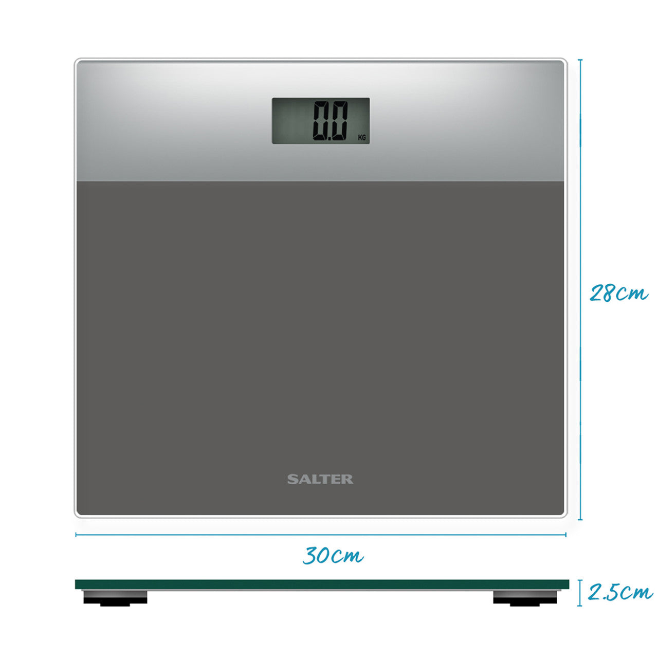 Digital glass bathroom scales Salter 9206, silver