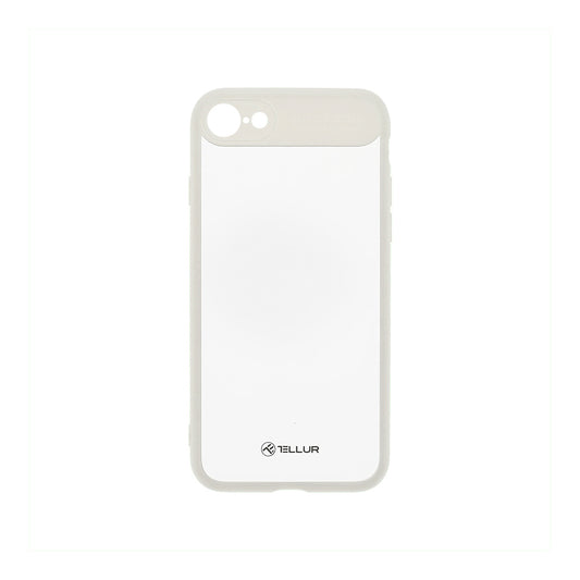 iPhone 8 protective cover with matte hybrid bumper - Tellur, white