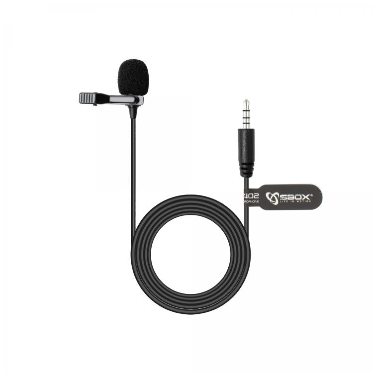 Small Computer Microphone with TRRS Adapter - Sbox PM-402