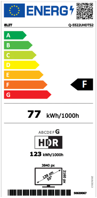 55 collu QLED Ultra HD Viedais Televizors - Elit Q-5522UHDTS2