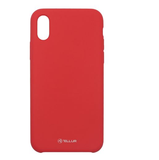 Liquid silicone cover, red, iPhone XS, Tellur