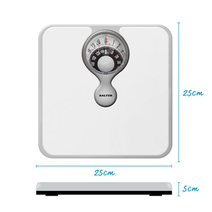 Mechanical bathroom scale with magnifying glass, Salter 484 WHDRFEU16