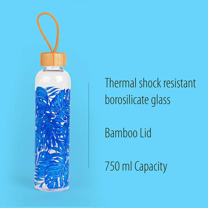 Rainforest glass bottle 750ml with bamboo lid Cambridge CM06992