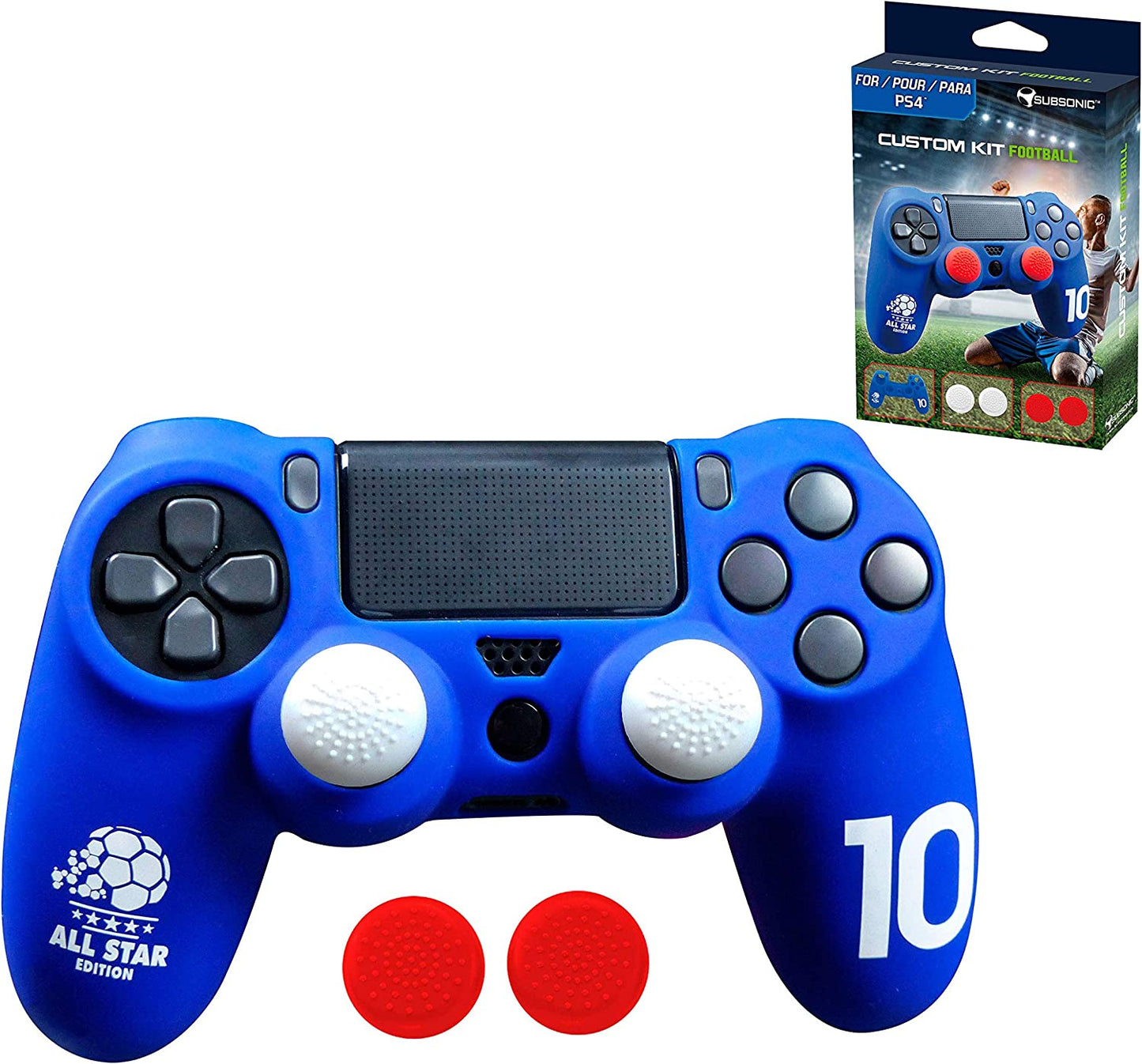 PS4 Football Silicone Protective Cover (Blue) - Subsonic