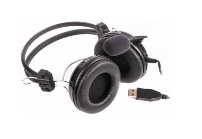 Wired Headphones USB Black - A4Tech HU-35