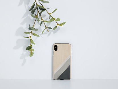 Viedtālruņa vāciņš iPhone XS Max pelēks-melns no MAN&WOOD