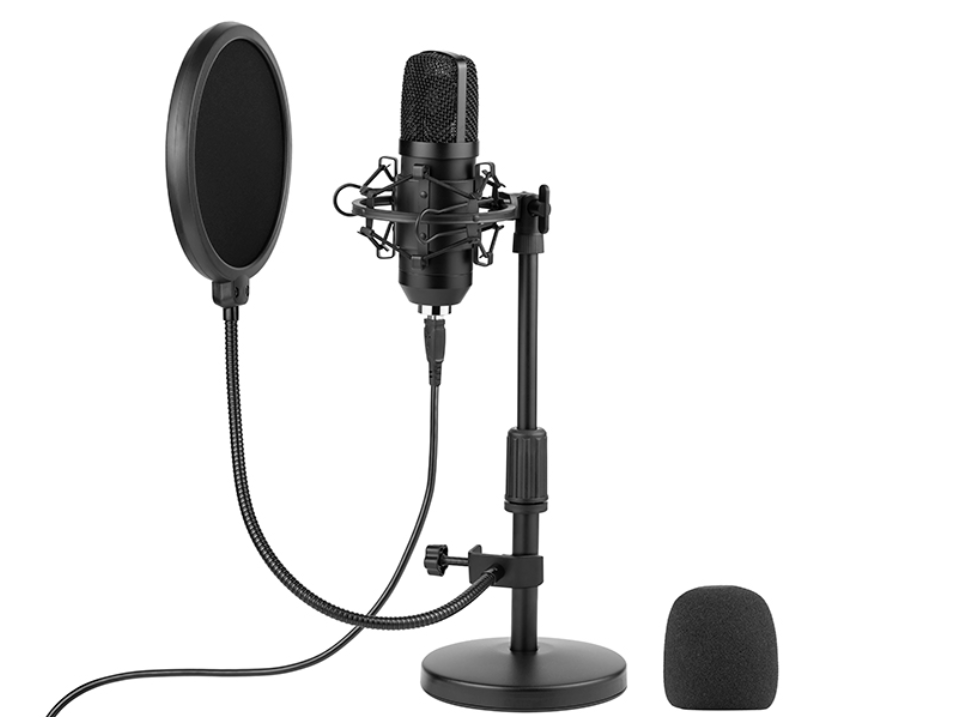 Tracer 46788 Premium PRO USB Condenser Microphone with Large Diaphragm and Noise Reduction