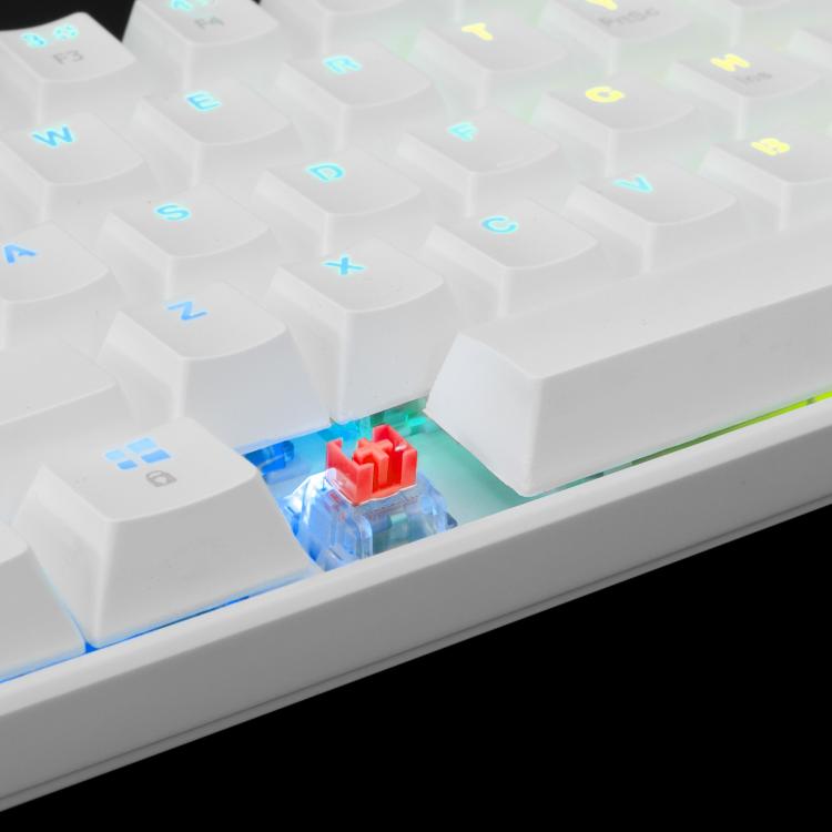 Compact Gaming Keyboard with Red Switches - White Shark GK-2022