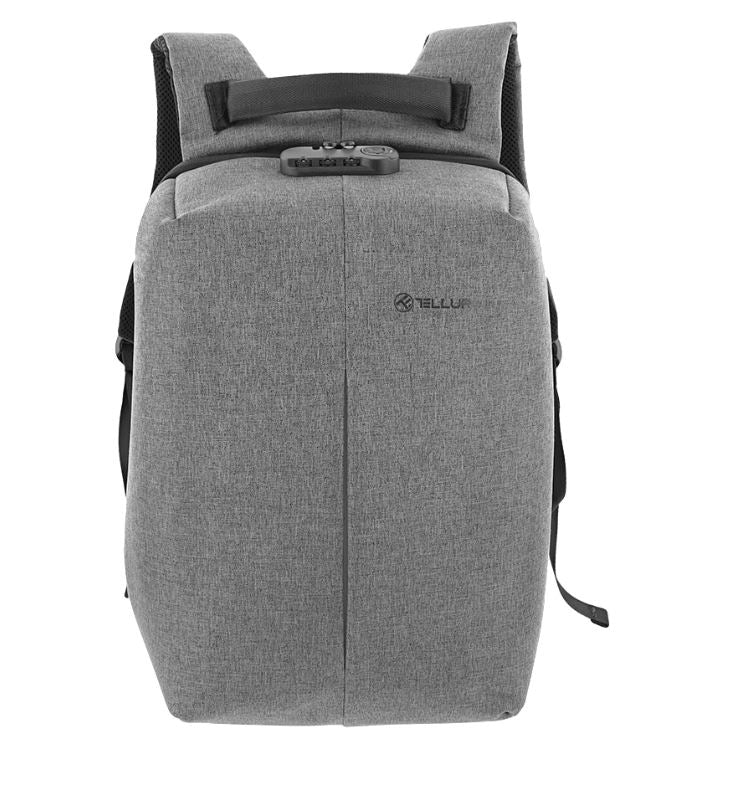 Рюкзак для ноутбука Tellur Antitheft V2, USB 15.6", серый