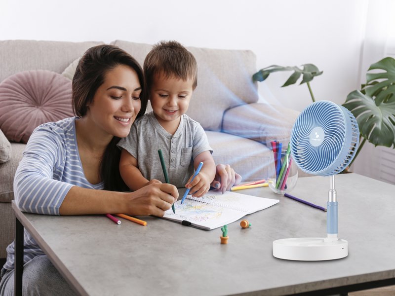 Uzlādējams ventilators Beper P206VEN450 ar teleskopisko cauruli