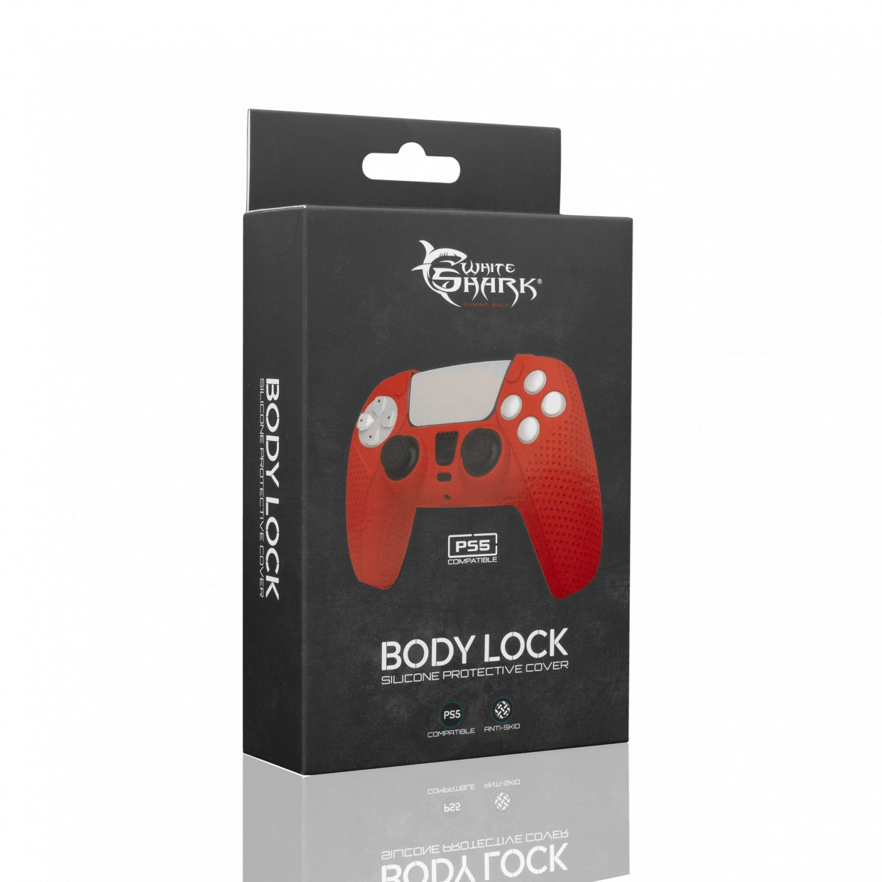 PS5 controller silicone case White Shark PS5-541 Body Lock Red, red