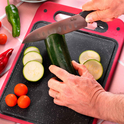 Cutting board with sharpener and silicone Jata HACC4531