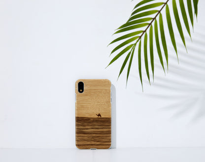 iPhone XR cover made of natural wood - MAN&amp;WOOD terra white