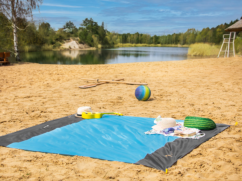 XXL beach rug Tracer 46972 - 200x210 cm, blue