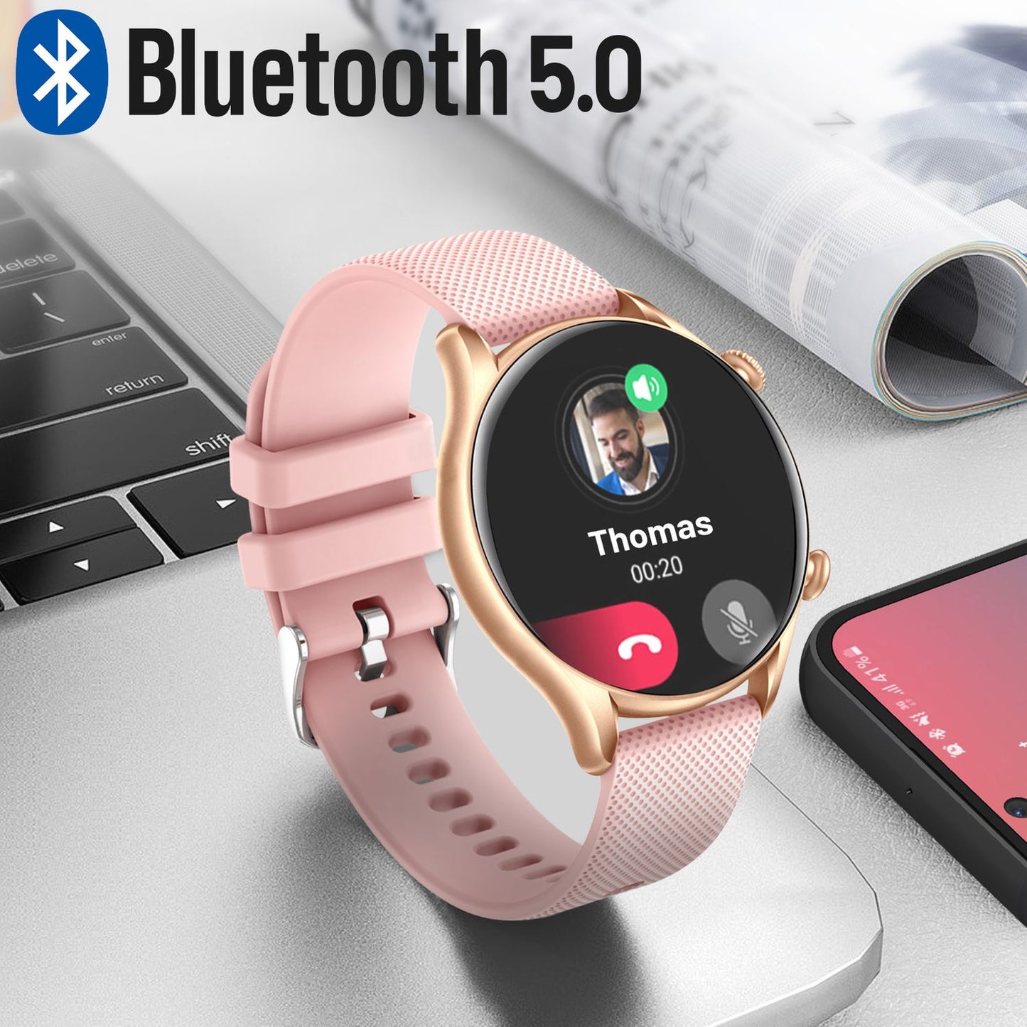 MyPhone Watch EL gold pink