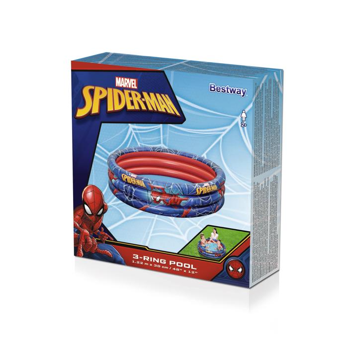 3 gredzenu baseins bērniem Bestway Spider-Man 3-Ring Pool