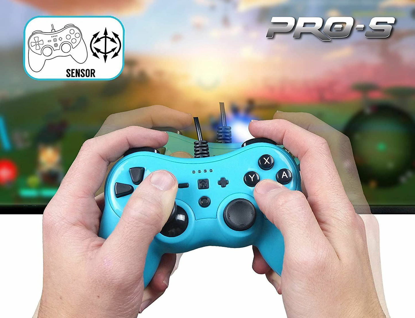 Wired Controller for Subsonic Colorz Neon Blue Switch Games