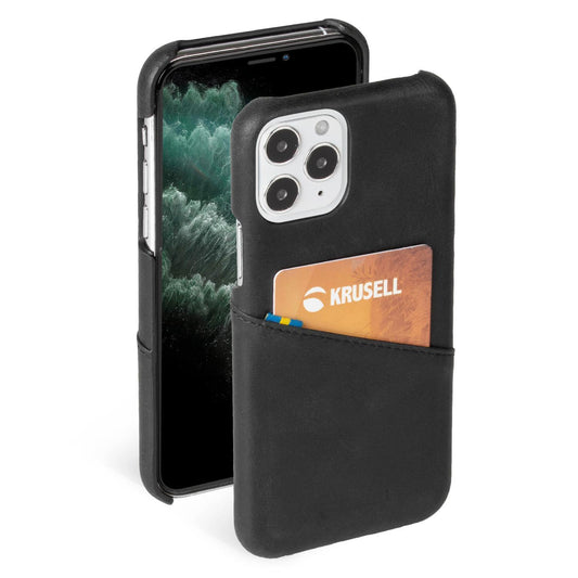 Чехол Krusell Sunne CardCover Apple iPhone 12 mini винтажный черный (62155)