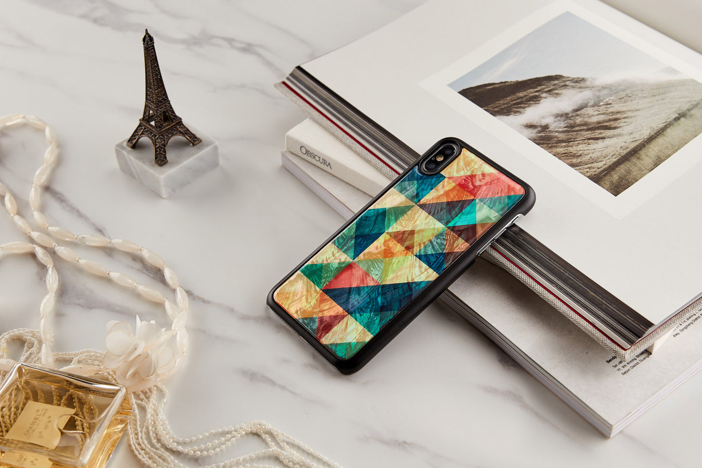 Smartphone cover mosaic black iPhone XS Max iKins