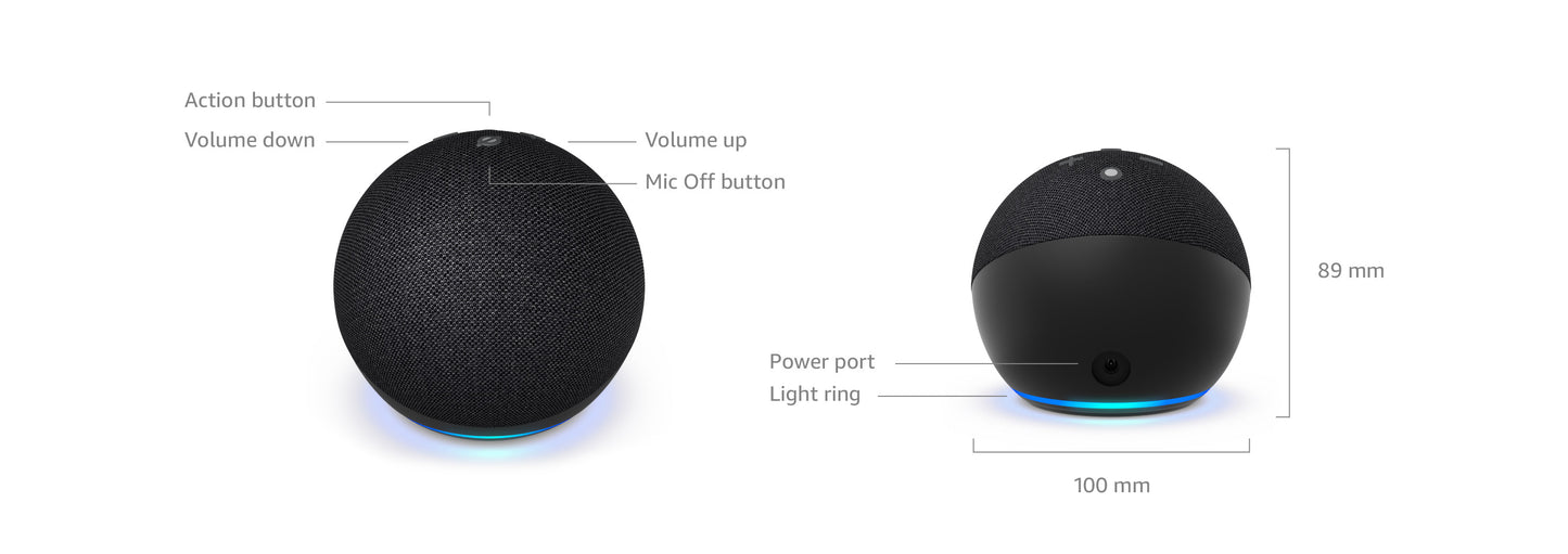 Smart speaker with Wi-Fi Amazon Echo Dot (5th Gen) Deep Sea Blue