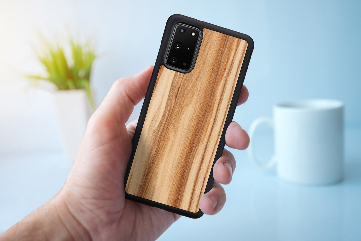 Samsung Galaxy S20+ Black Wood Cover, MAN&amp;WOOD