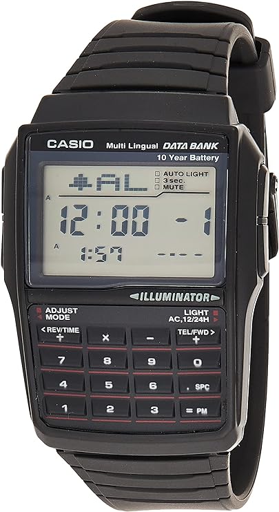 CASIO Vintage Data Bank Digital Watch Mens DBC-32-1AES Black