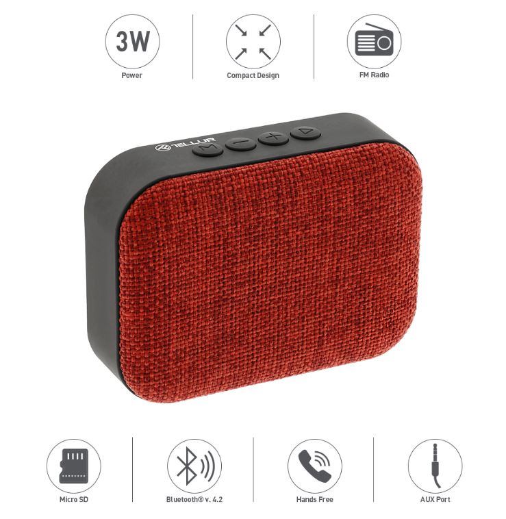 Tellur Bluetooth Speaker Callisto Red