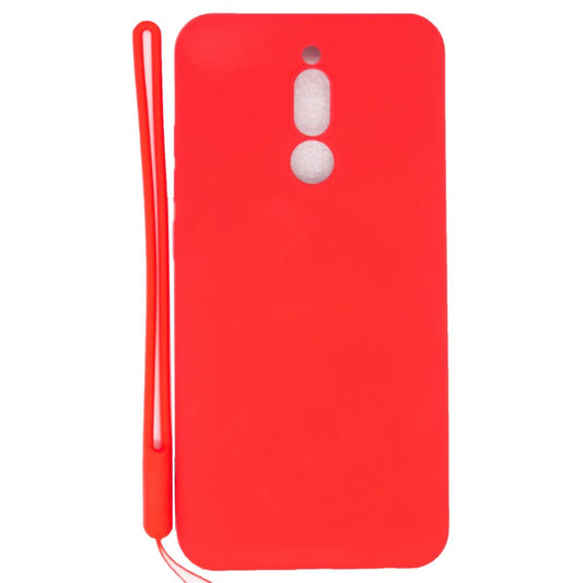Silikona maciņš ar siksniņu Xiaomi Redmi 8 sarkanā krāsā, Evelatus