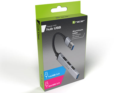 USB centrmezgls ar 4 portiem, Tracer 47000 H41, USB 3.0, 600 MB/s datu pārraide