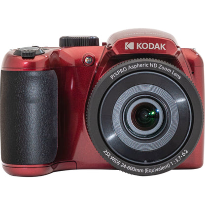 Digital camera with 25x zoom, Full HD - Kodak AZ255, red