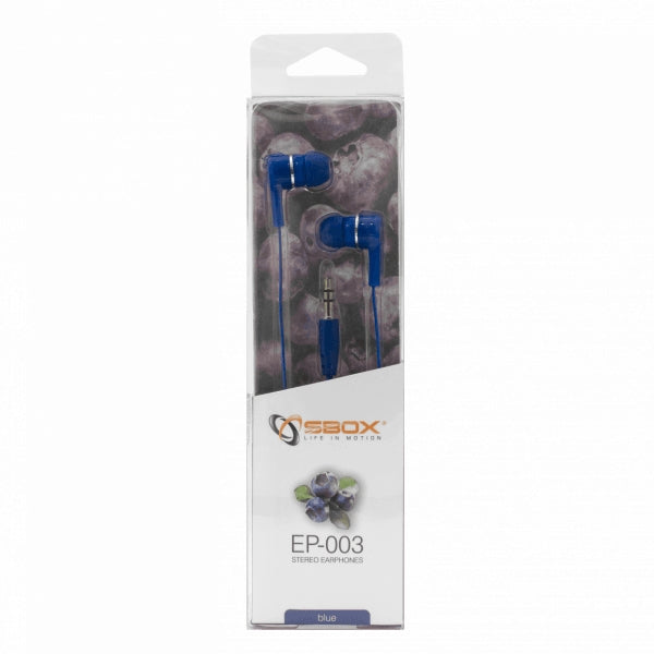 Sbox EP-003BL Headphones, Blue - Stylish and Comfortable