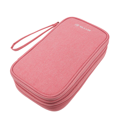 Universal travel cable organizer pink Tellur