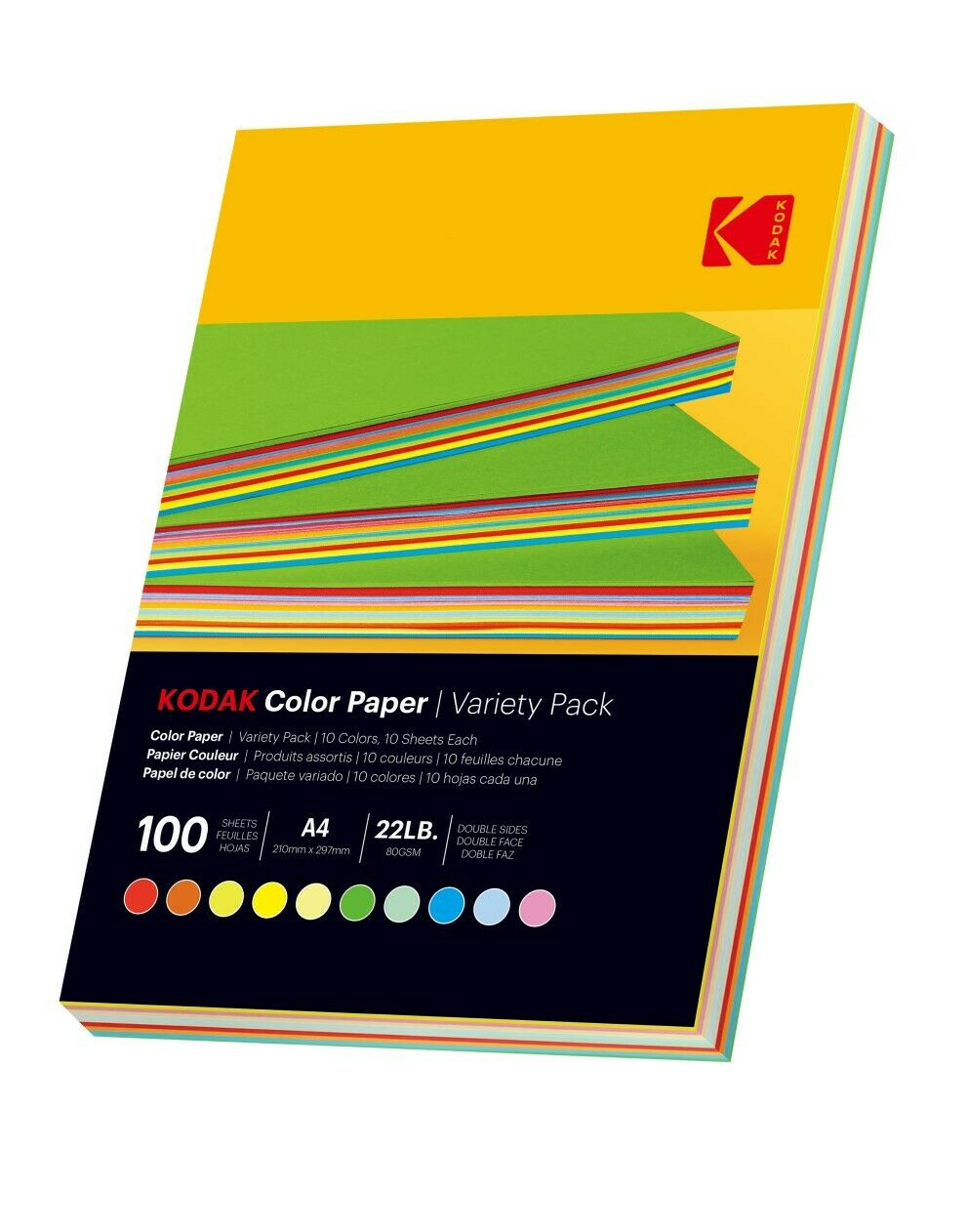 Цветная бумага Kodak для дома и офиса A4x100