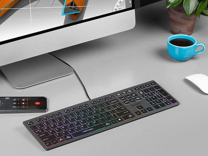 Vadu tastatūra ar fona apgaismojumu A4Tech FX60H Grey Neon