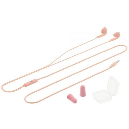 Tellur Fly In-Ear Noise Canceling Headphones with Memory Foam Eartips, Pink - Clear Sound and Comfort