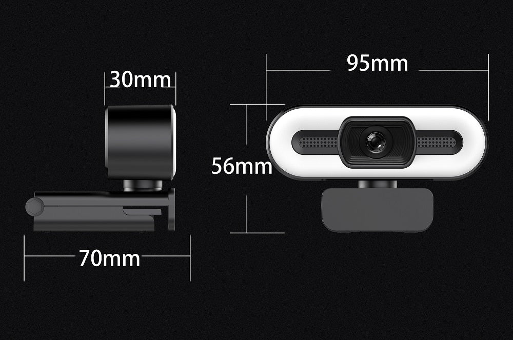 Webcam with LED ring around the lens, Manta W183, 1080p resolution