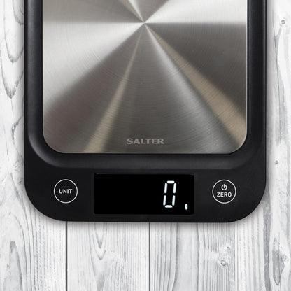 Digital Kitchen Scales with Stainless Steel Platform Salter 1068 BKEU16